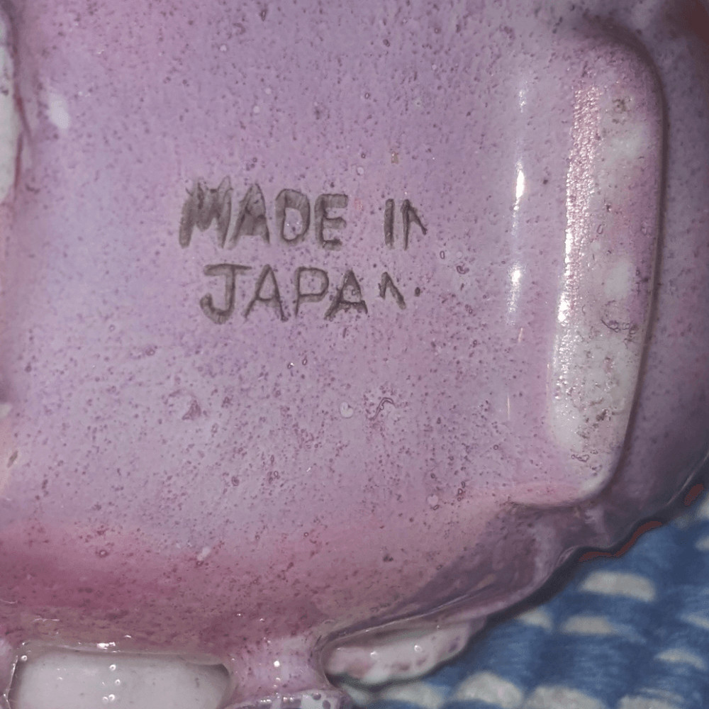 Vintage ceramic basket Japan