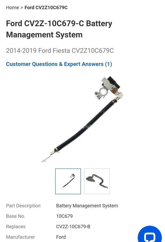 Genuine Ford Negative Cable CV2Z10C679C