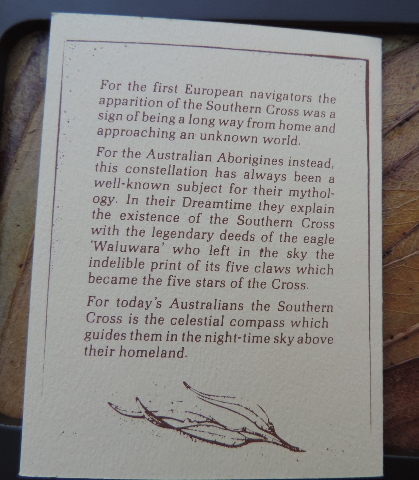 Ilaria Logi 'Southern Cross' Australia Sterling Silver 925 Map Puzzle w Box Rare