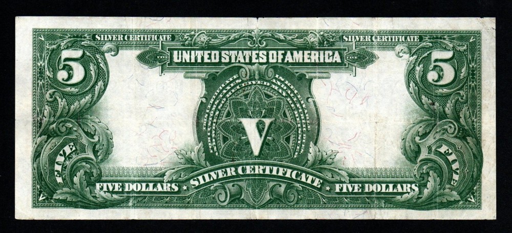 1899 $5 LARGE Size INDIAN CHIEF Silver Certificate!