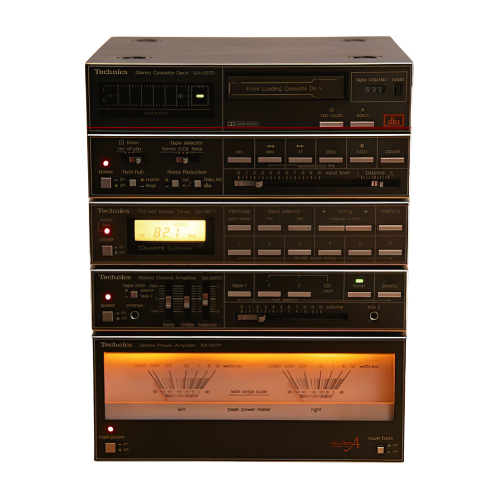 JUNK Technics SA-007 Concise Mini System SA-007P C T D Amp Tuner Deck Japan