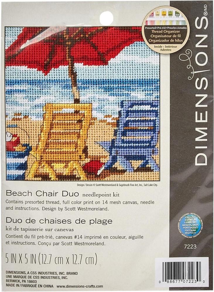 Dimensions Needlepoint Kit - Beach Chair Duo