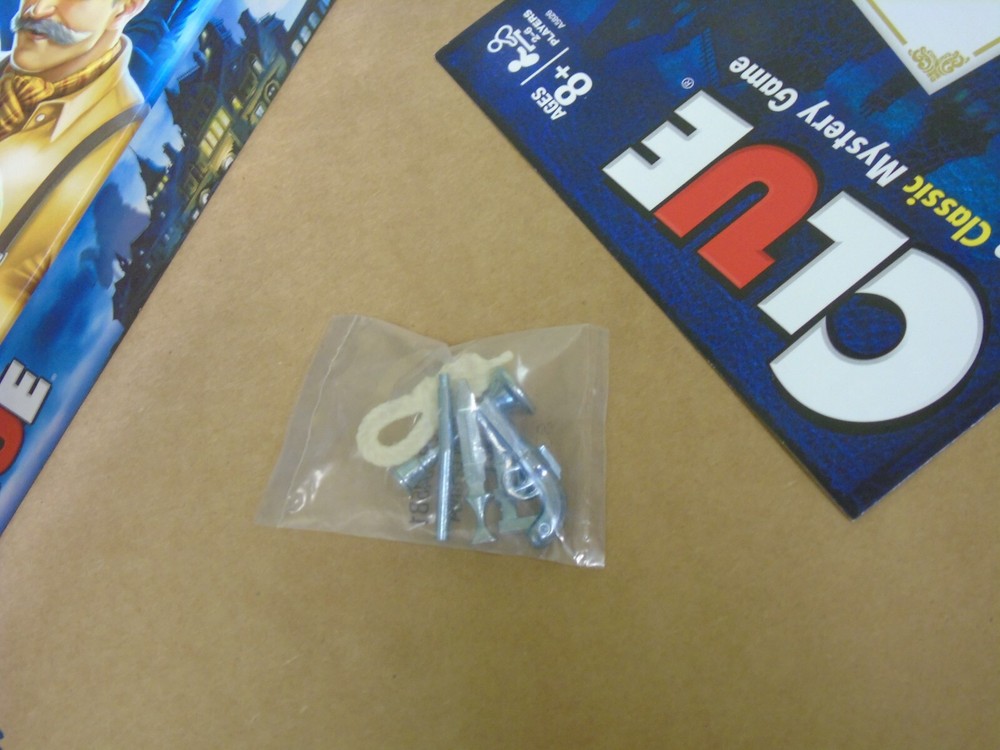 BRAND NEW OFFICIAL LICENSED Clue Board Game Weapons Complete Set Replacement