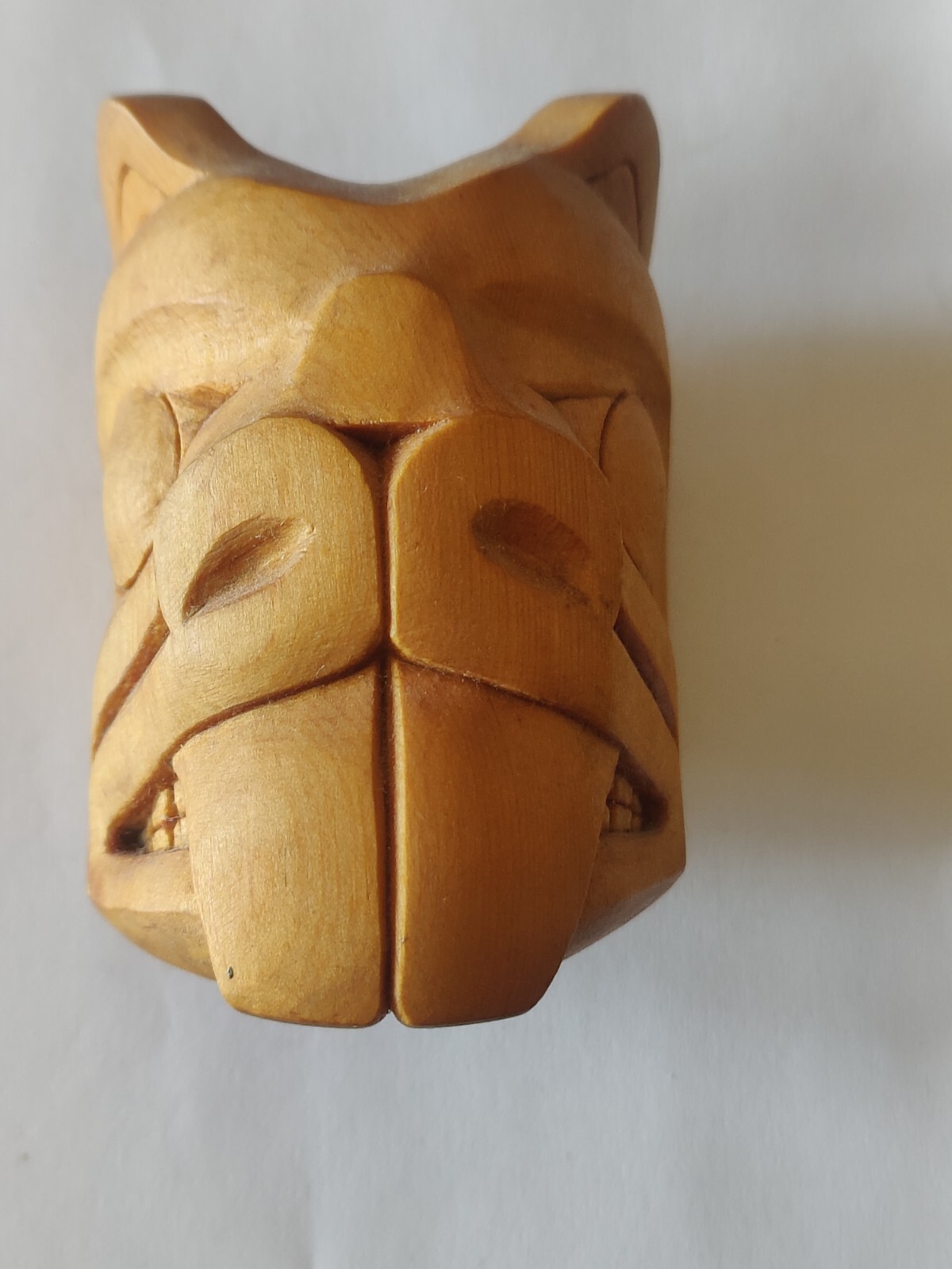 NORTHWEST COAST BEAVER NECKLACE MASK BY MASTER CARVER LEO JACOBS SR MASK BY