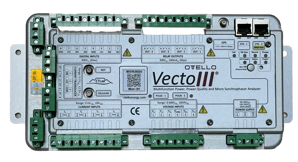 CTLAB VECTO 3 Multifunction Power Quality And Micro Synchrophasor Analyser
