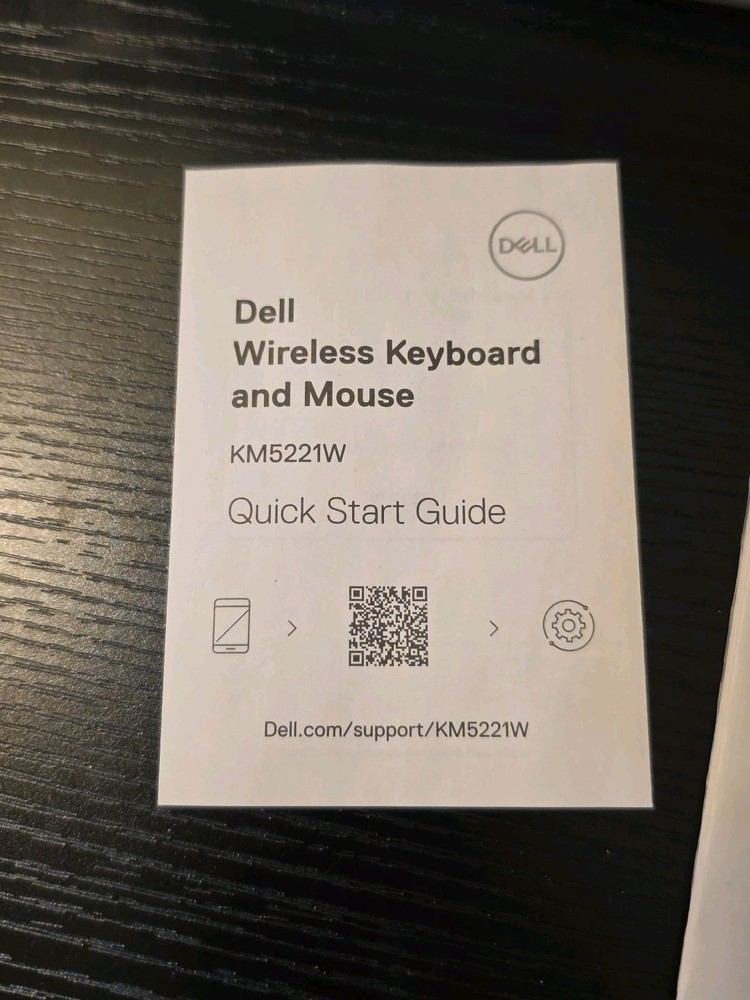 NEW - Dell KM5221W Wireless Combo Keyboard & Mouse WHITE