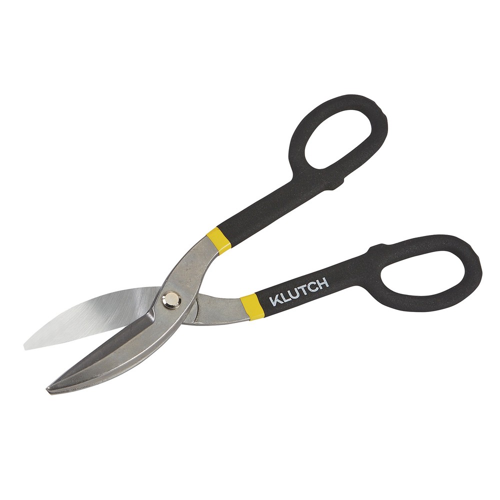 Klutch Straight-Pattern Snips, 12in.L, 3in. Cutting Edge