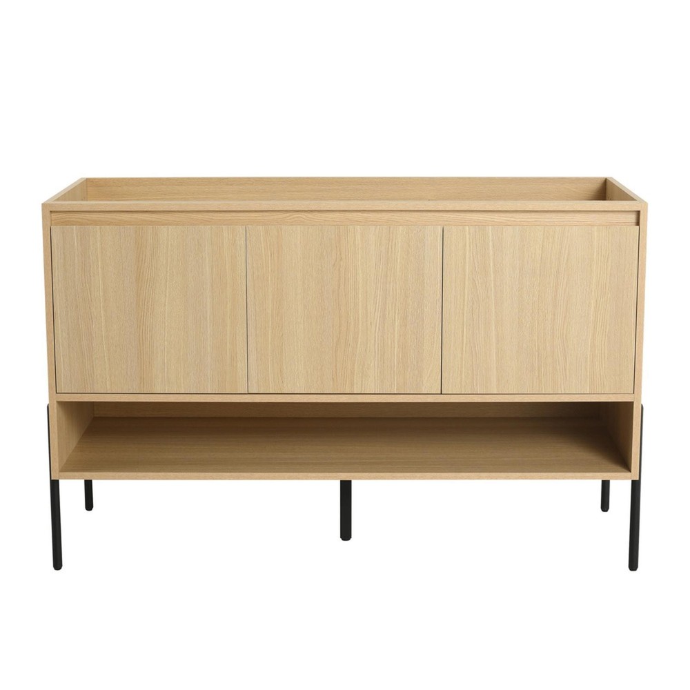 Modern 48" Bathroom Vanity with Thick Plank Construction, Ample Storage &