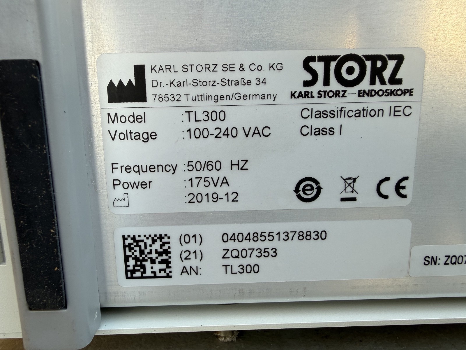 Karl Storz ~ TL300 ~ Cold Light Fountain Power LED 300 Light Source ~ TL 300