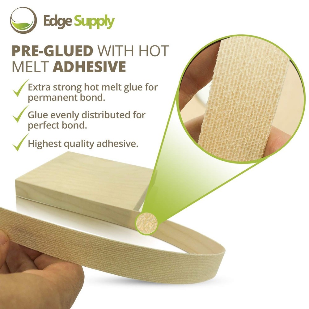 German Adhesive Birch 2" x 50' Iron-On Edge Banding – Durability Meets Elegance