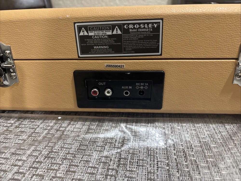 Crosley Bluetooth Vinyl Record Player Model CR8005D-TA