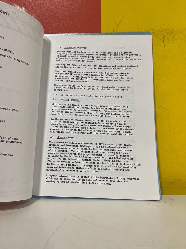 Edwards 11-8086-00-895 8510A System Specification Issue