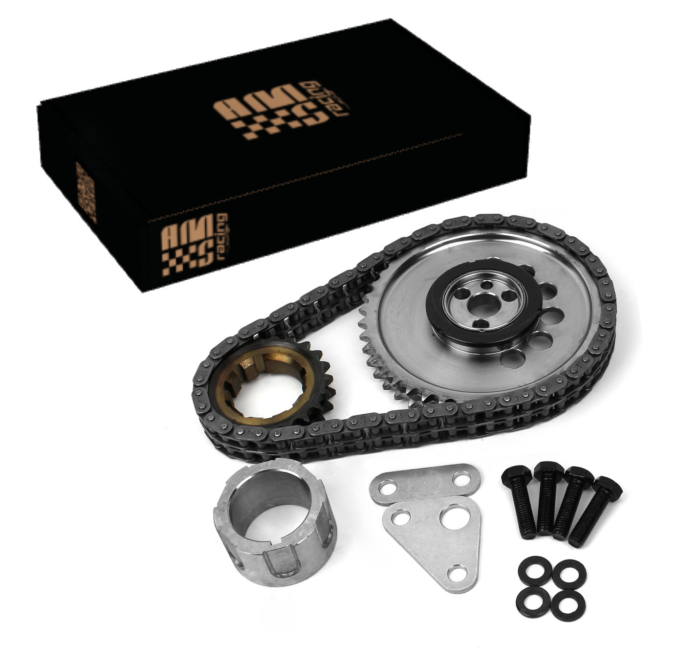AMS Racing 3-Bolt HD Double Roller Timing Chain Set for Chevrolet Gen IV LS2