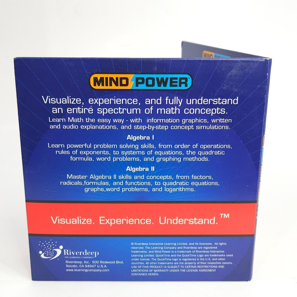 Algebra 1 & 2 Math Windows Mind Power High School Program Disc Visualize