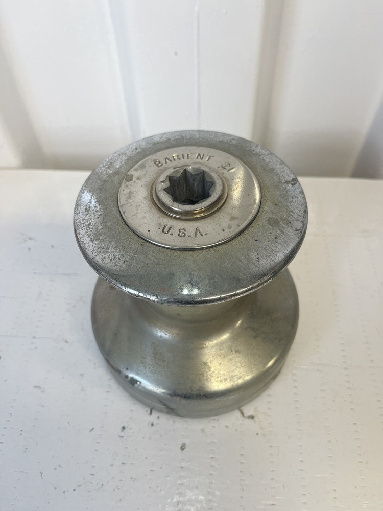 Chromed Brass Barient 21 Two Speed Sailboat Winch