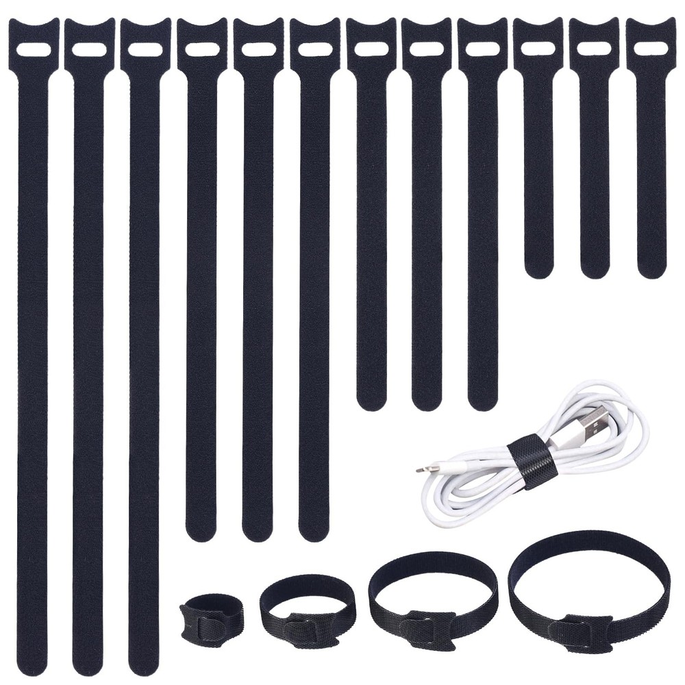 200PCS Reusable Cable Ties Wire Ties Cord Organizer Cable Organizer Adjustabl...