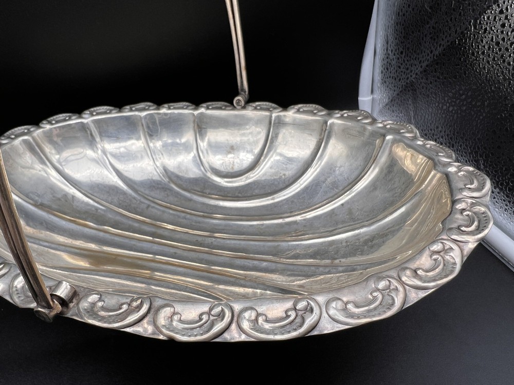 Silver Plated Oval Bowl With Handle Marked BPHS ?