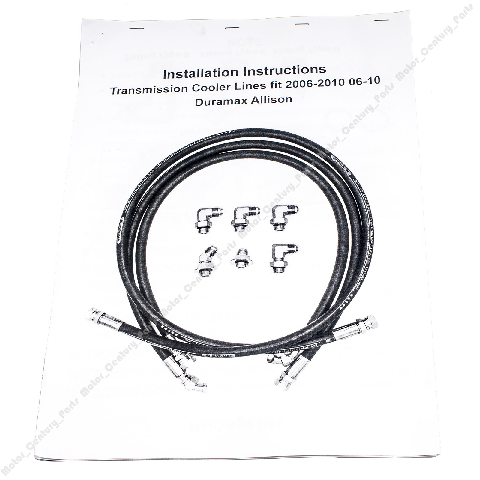 Duramax Transmission Cooler Lines Hoses Kit For 06-10 Chevy / GMC 6.6L w/Allison