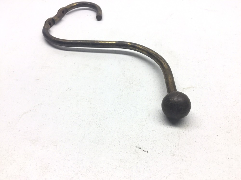 Antique Brass Plated Hall Tree Hat Rack Clothes Tree Hook
