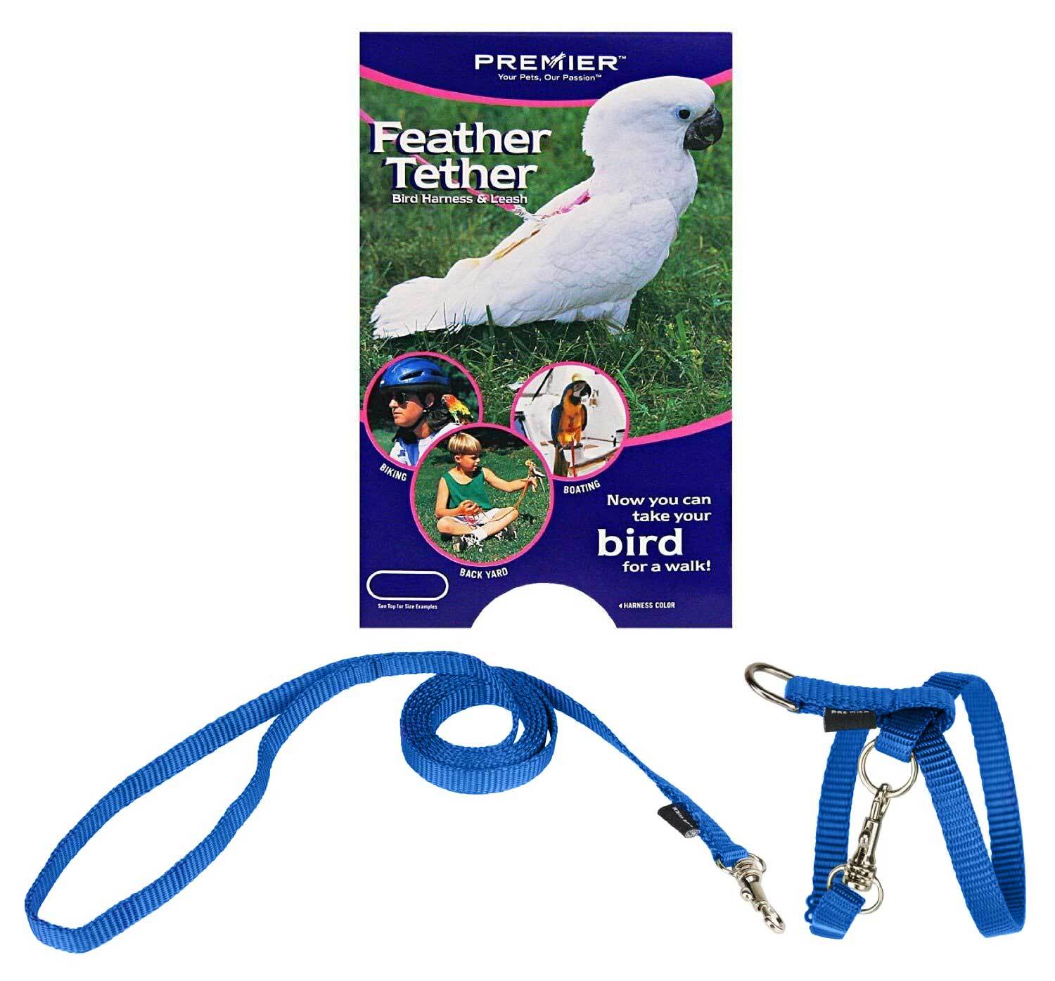 Premier Feather Tether Bird Harness and Leash