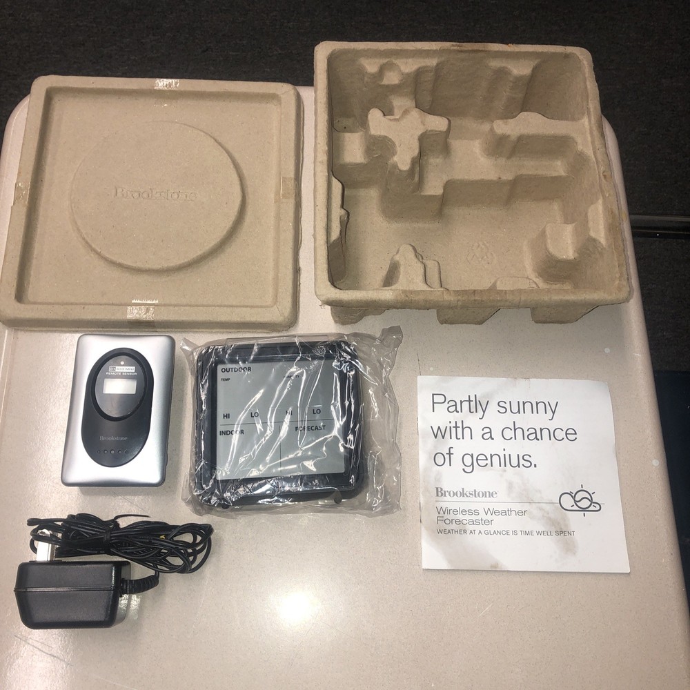 Brookstone Wireless Weather Forecaster New Open Box
