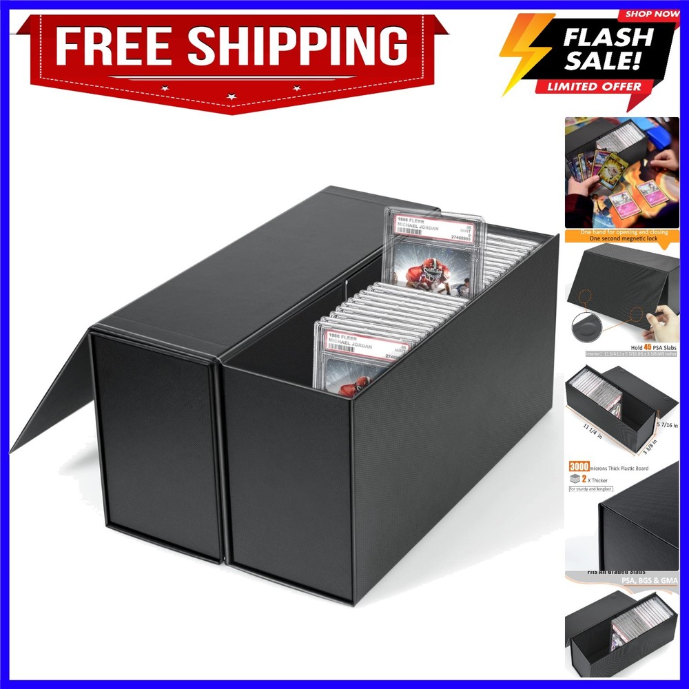 PSA Graded Card Storage Box, PSA Graded Card Storage Holder Container Trading...