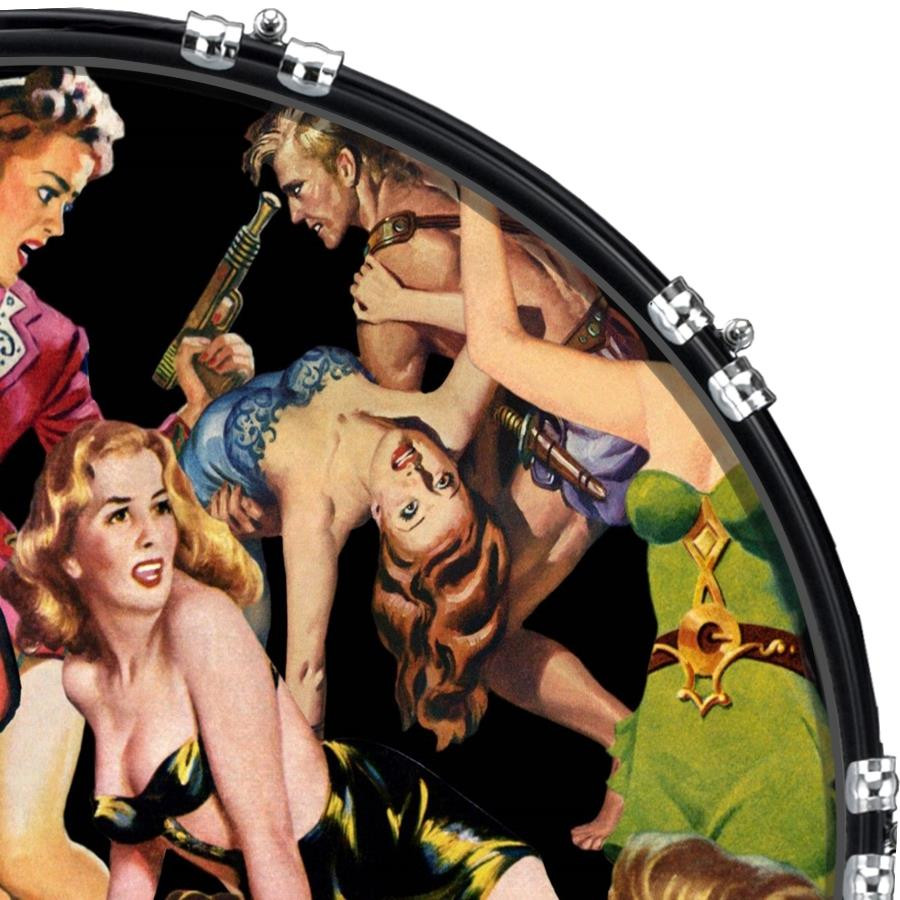 20" Custom Bass Kick Drum Front Head Graphical Graphic Planet Terror