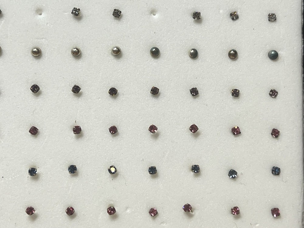 .925 Sterling Silver Nose Studs, (Small Tiny ) ~