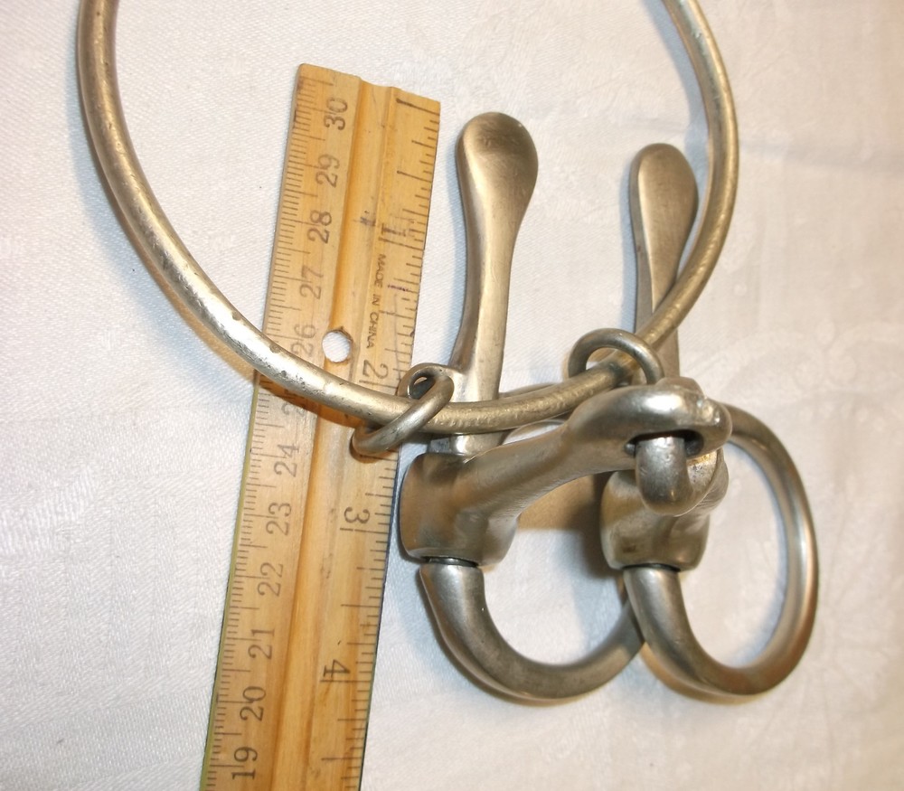 VINTAGE BIT, THOROUGHBRED RACING RING BIT, 5" SNAFFLE MOUTHPIECE, ENGLAND, CLEAN