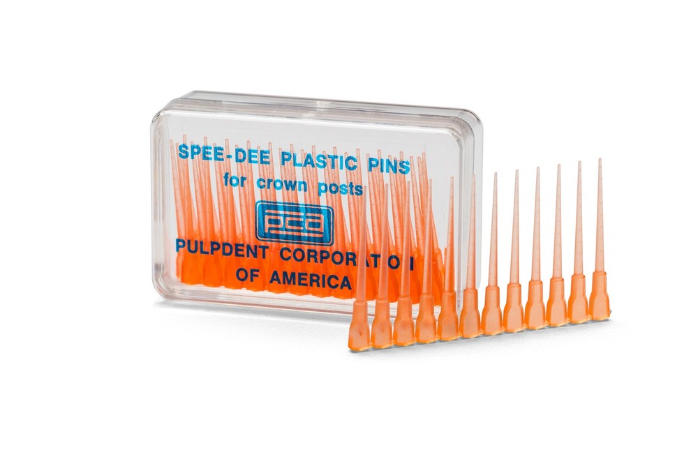 Pulpdent Spee-Dee Plastic Pins Burnout Pins Pkg 60