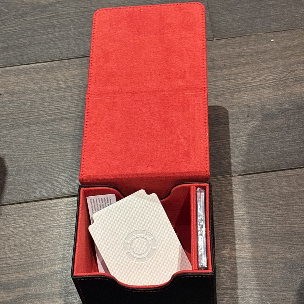 Mage Tech Card Deck Box for Commander Deck, Black/Red) NEW