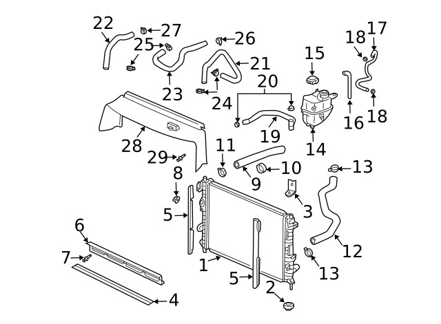 Genuine GM Cooling Module Bracket 22689759