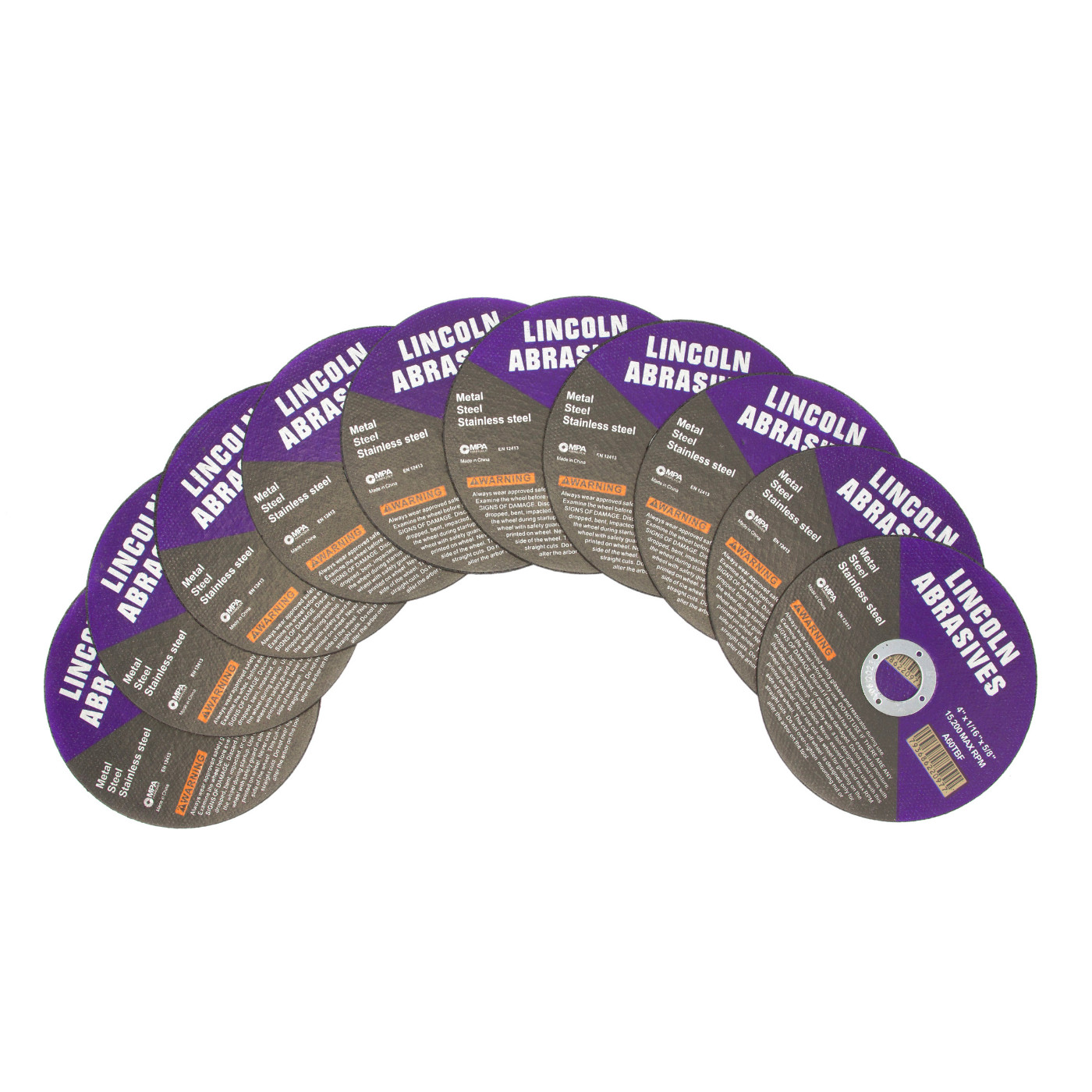 10 Pack 4" x 1/16" x 5/8" Cut off Wheels Stainless Steel Metal Cutting Discs