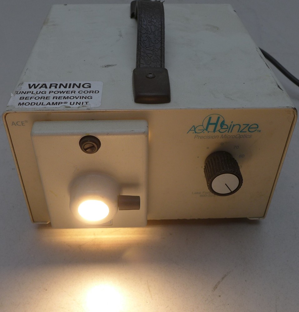 A.G Heinze Precision MicroOptics Fiber Optic Light Source - Working