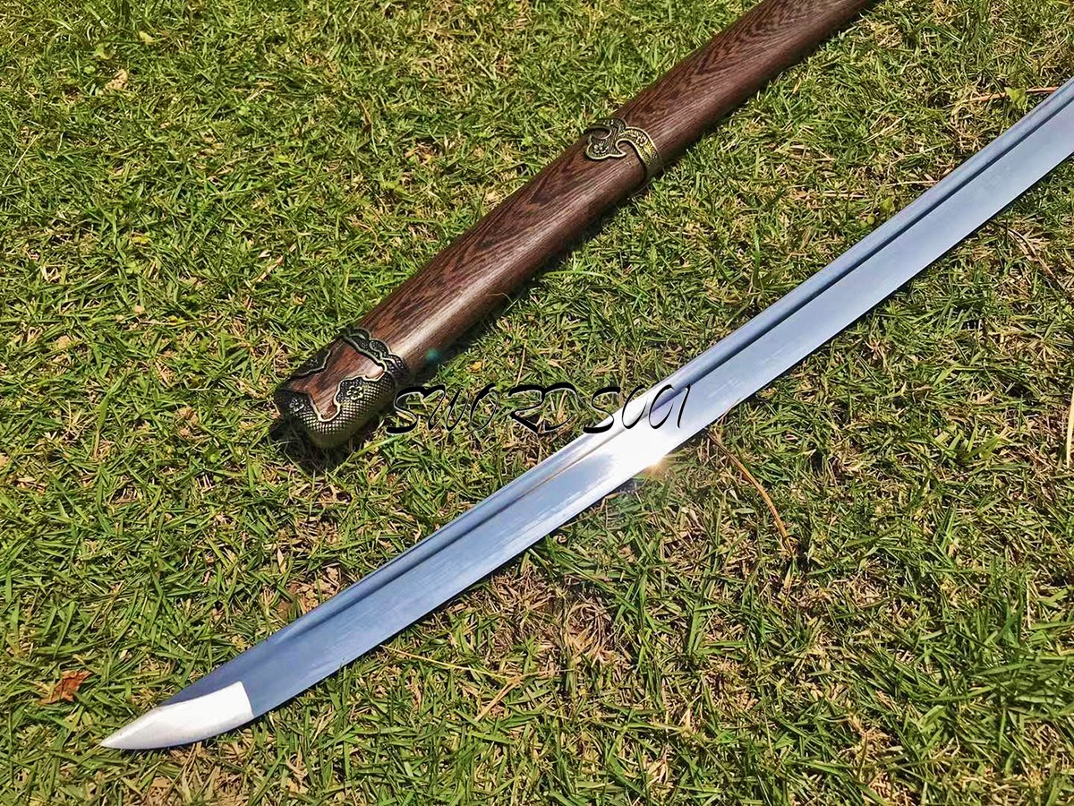 Japanese Gunto Military Saber Sakura Katana T10 Steel Rosewood Samurai Sword