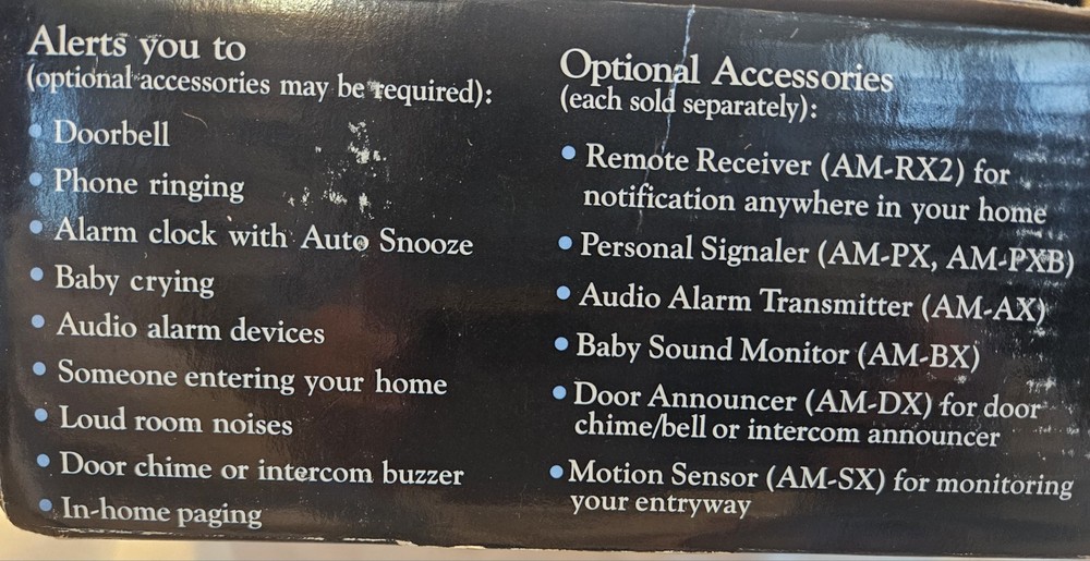 Ameriphone Alertmaster AM-6000 Wireless System with Bed Shaker - No doorbell