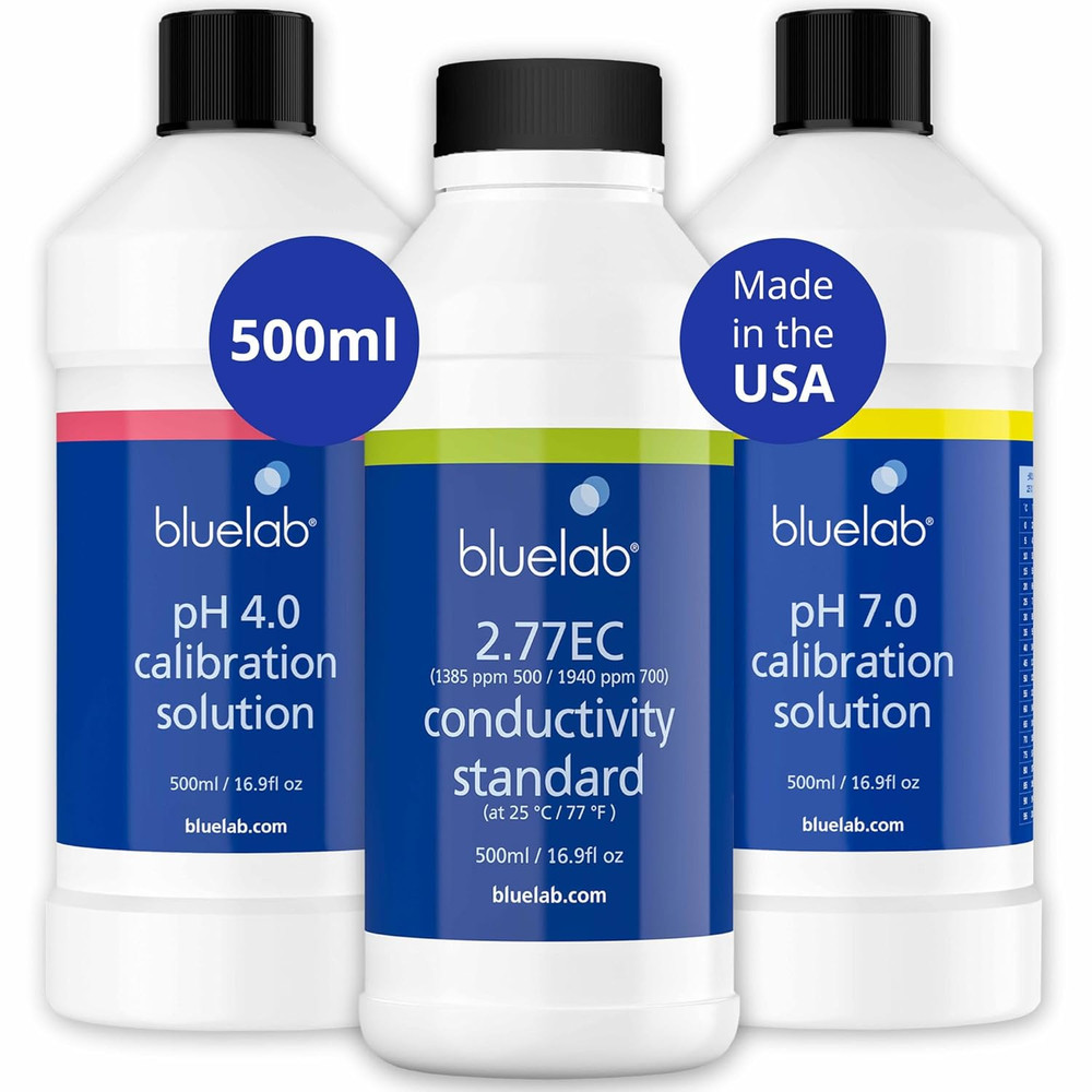Calibration Solution Ph 4.0, 7.0 and 2.77 EC Conductivity Solution, 500 Ml Each