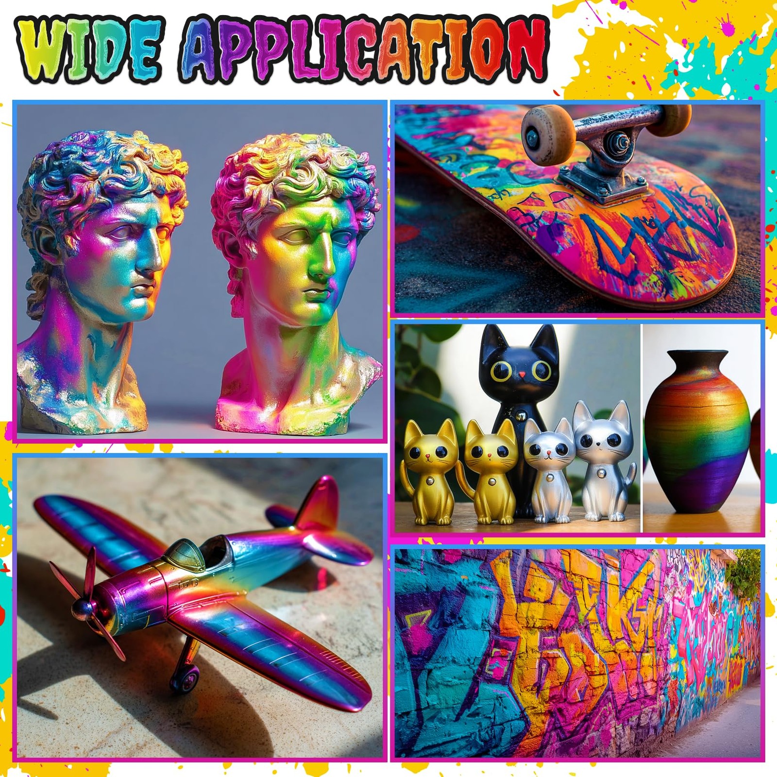 Airbrush Paint - 54 Colors with 2 Airbrush Thinners, Ready to Spray Air Brush...