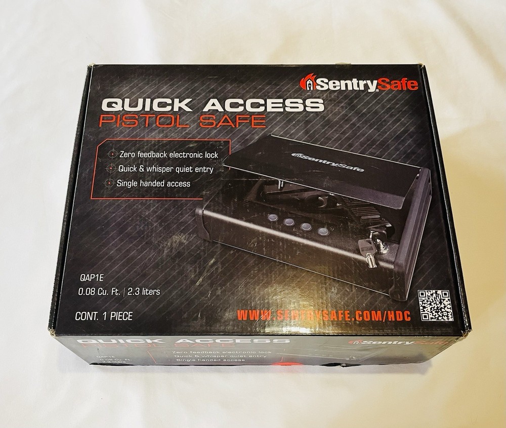 SentrySafe QAP1E Quick Access Handgun Safe for Pistols Black