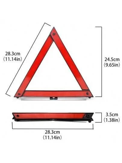 Warning Triangle Reflective Road Emergency Breakdown Safety Hazard