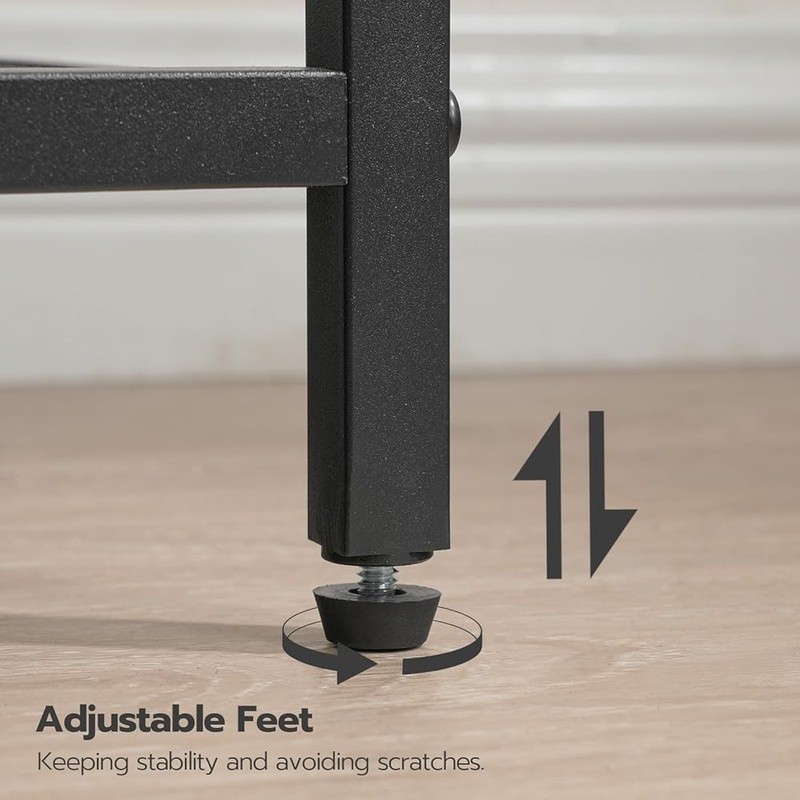 Multi-Layer Telephone Table with Storage Shelves - End Table Organizer