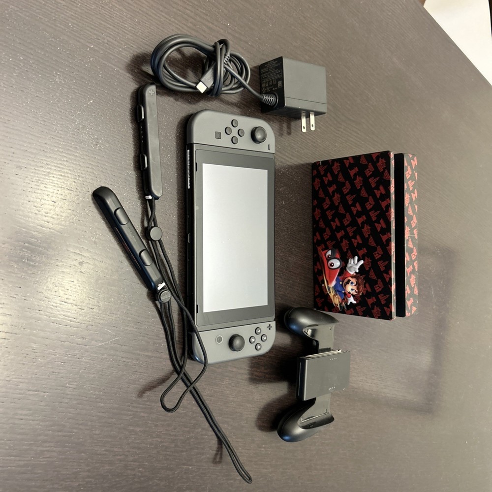 Nintendo Switch Handheld Console with Gray Joy-Cons - Excellent Condition