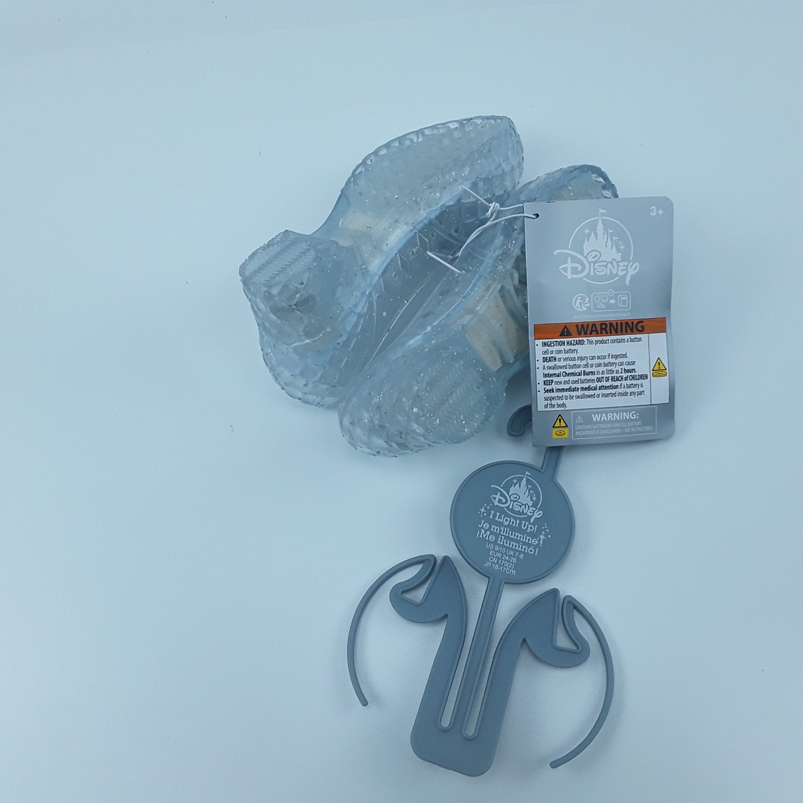 Disney Cinderella Light-Up Costume Footwear Size 9/10 Youth Faceted Gem Age 3+