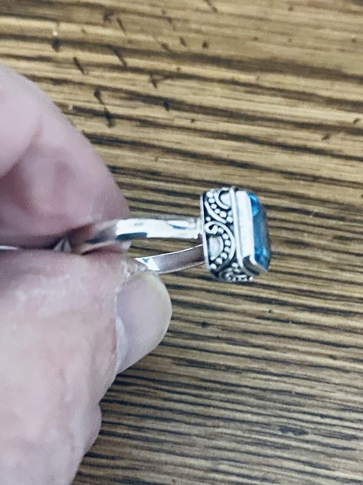 Blue Topaz Sterling Ring