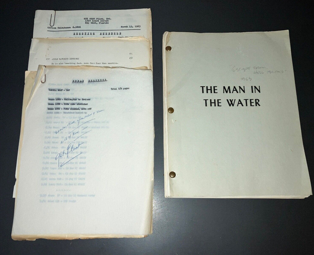 ESCAPE FROM HELL ISLAND (1963) Cinematographer-signed Early Title Script + COA!