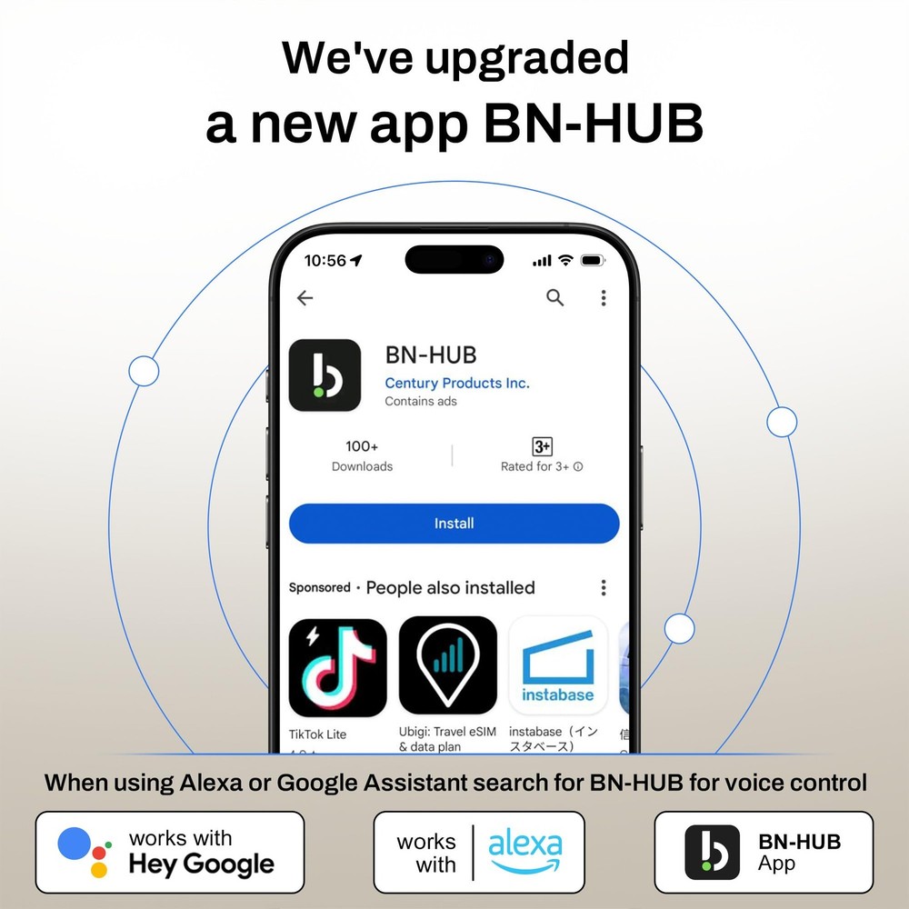 BN-LINK WiFi Smart in-Wall Light Switch, No Hub Required with Timer White