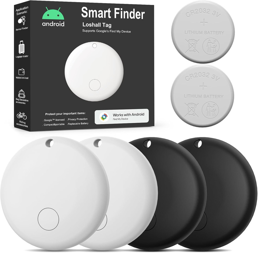 Android Air Tracker 4 Pack, Bluetooth Tracker for Android, Works with Google Fin