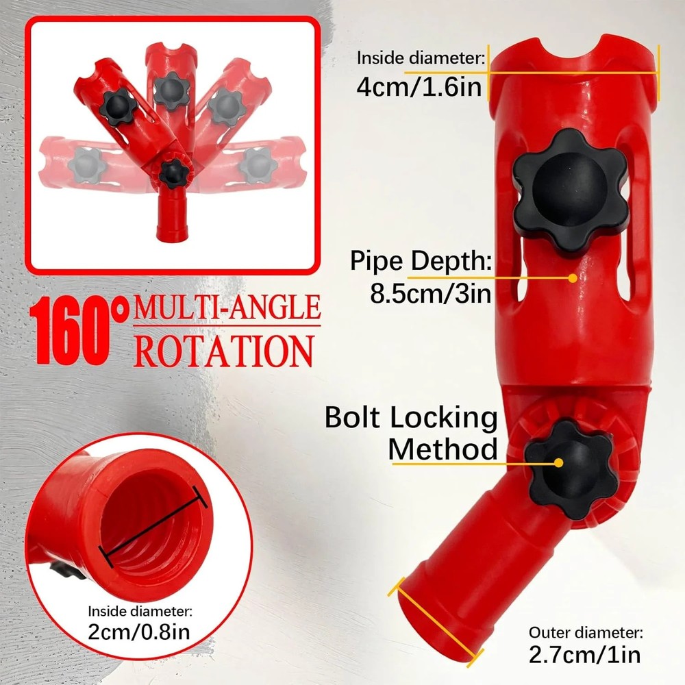 Multi-Angle Paint Brush Extender Red, Paint Edger Tool for High Ceilings, Extens