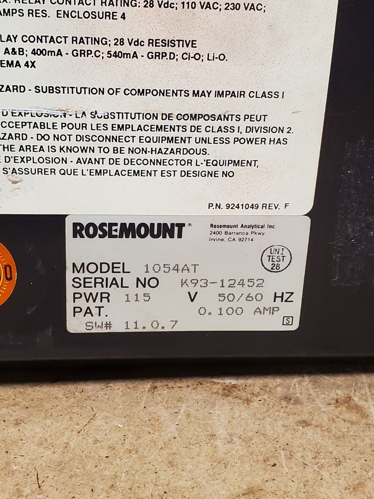 Rosemount Analytical 1054AT Toroidal Conductivity Analyzer