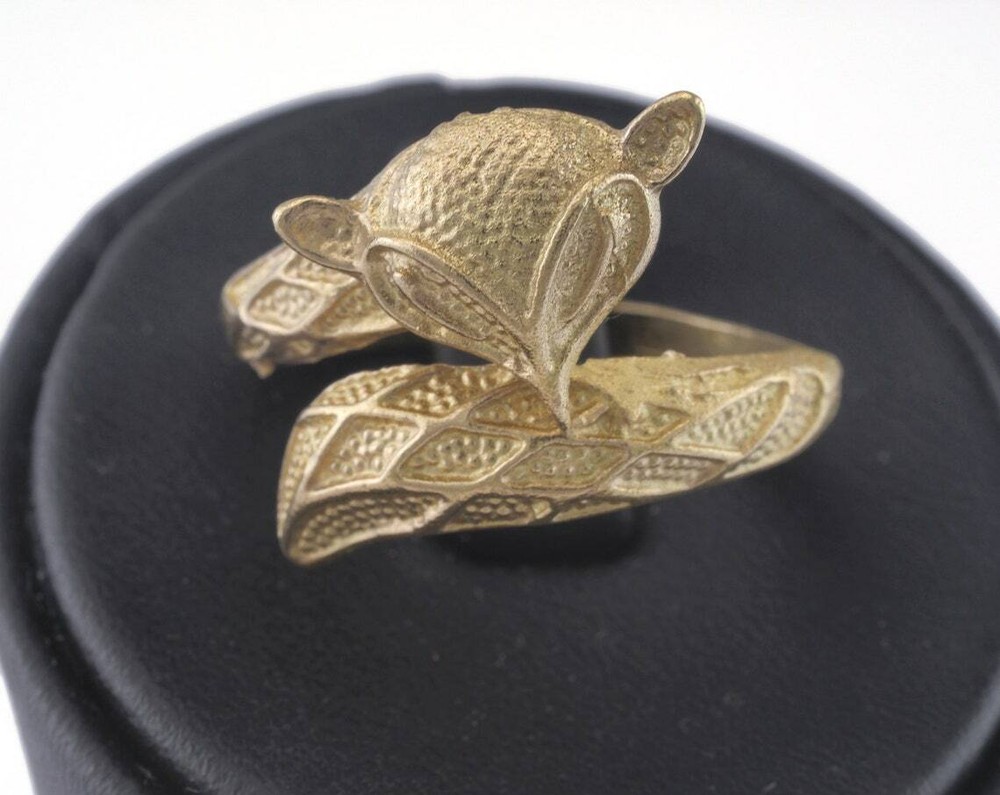 Fox Adjustable Ring Raw brass (17.5mm 7US inner size) 2726
